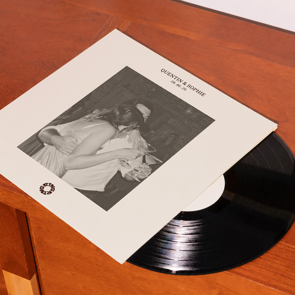 Custom 12-inch vinyl record wedding keepsake
